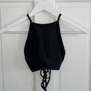 ✨SOLD✨Aerie black Halter bikini top - Size M NWOT